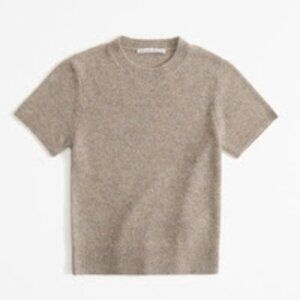 Abercrombie Crew Sweater Tee (Taupe, Medium)